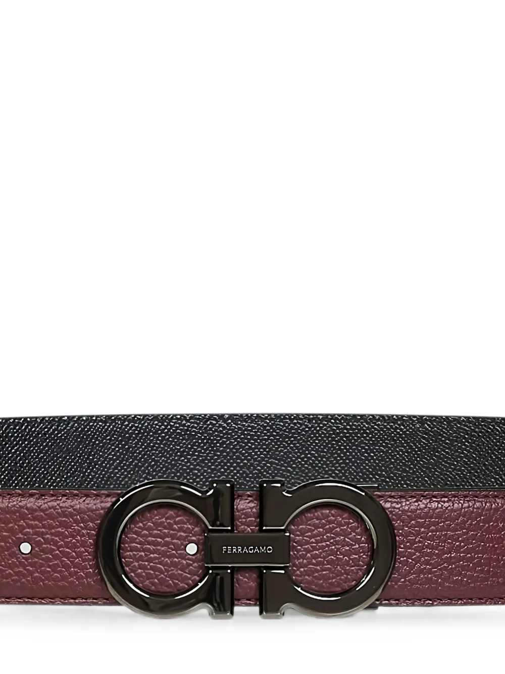 Ferragamo Omkeerbare leren gancini riem Rood