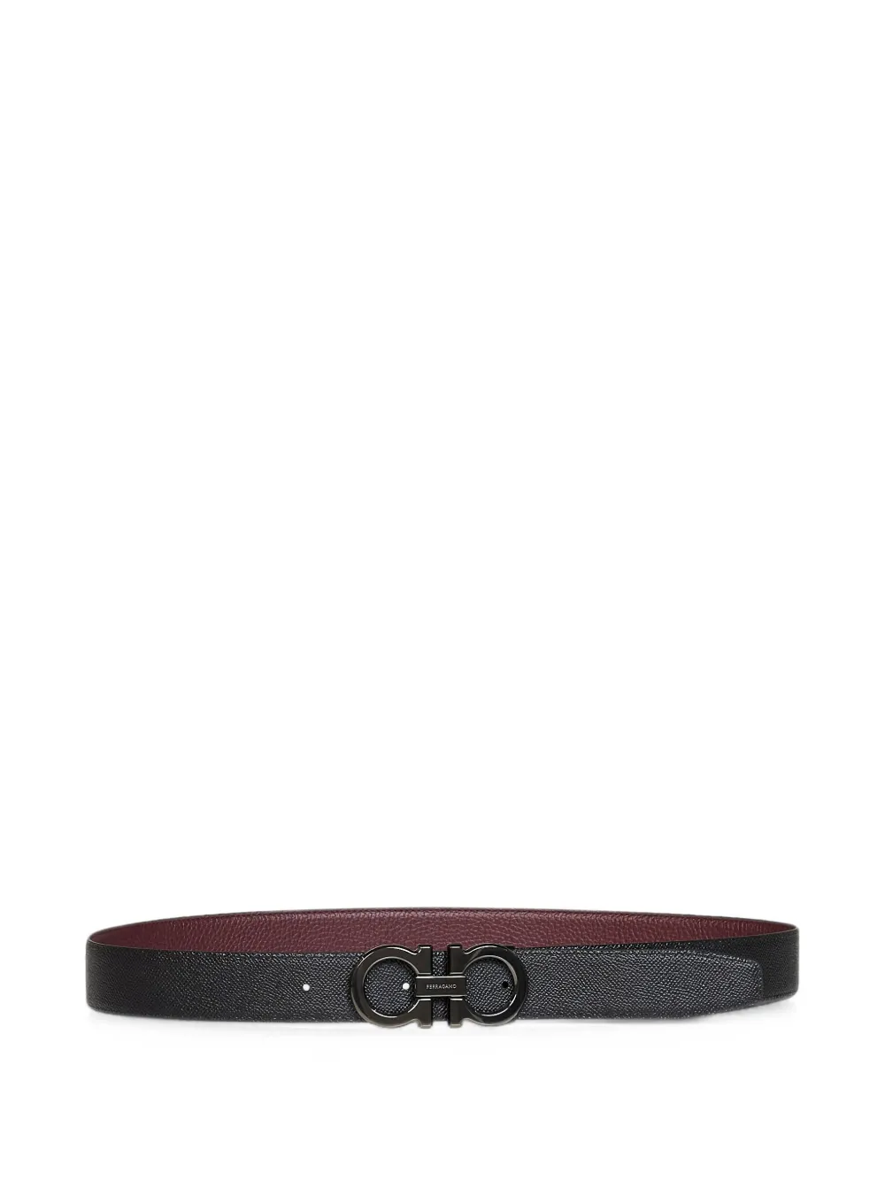 Ferragamo Omkeerbare leren gancini riem Rood