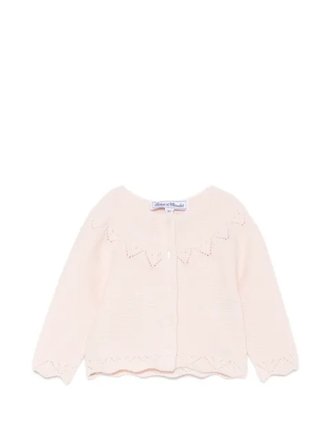 Tartine Et Chocolat pointelle-knit scalloped cardigan