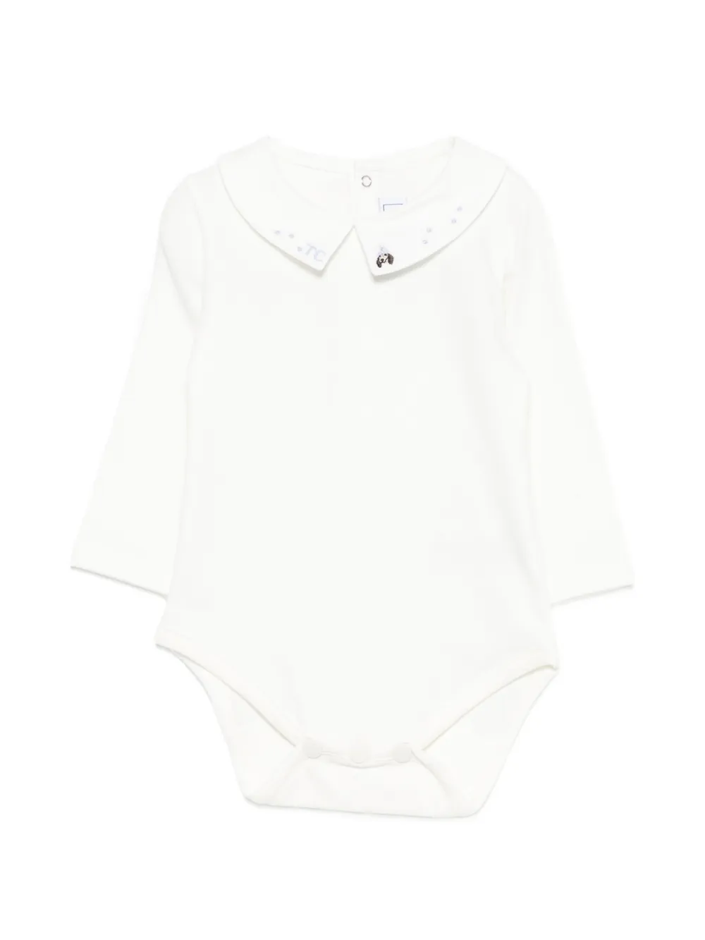 Tartine Et Chocolat embroidered collar bodysuit - Bianco
