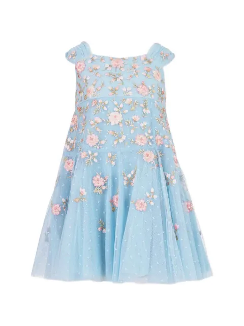 NEEDLE & THREAD KIDS Mayflower floral-embroidered tulle dress