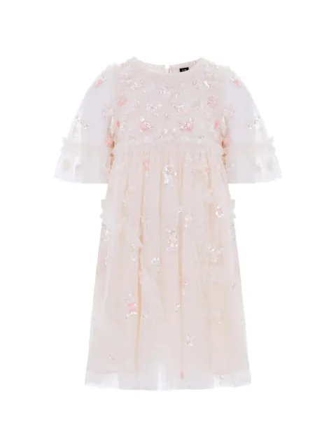 NEEDLE & THREAD KIDS Shimmer sequin-embellished ruffled dress