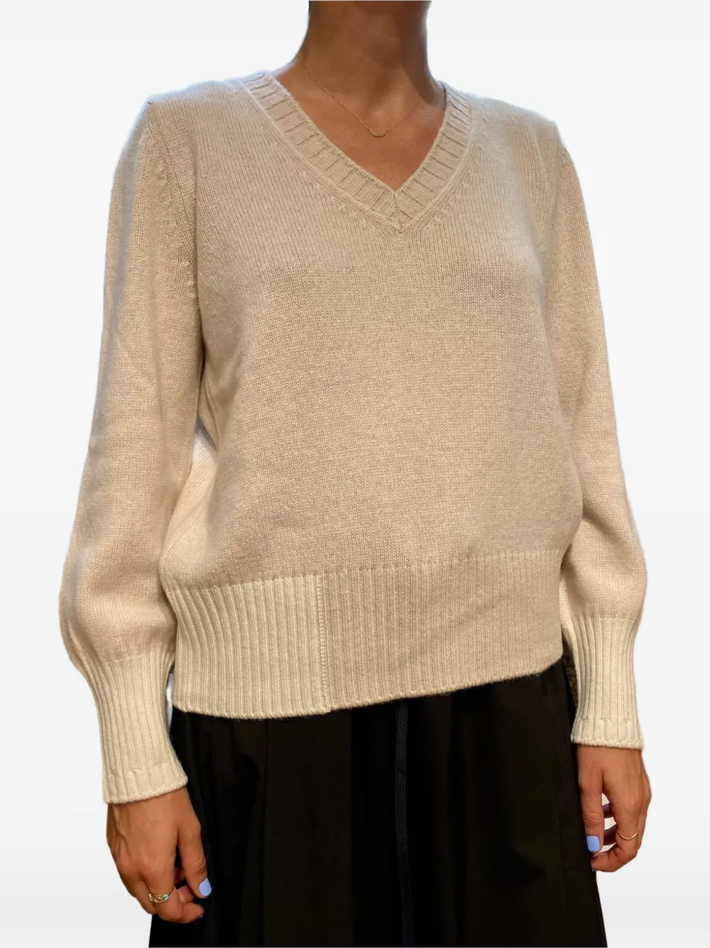 Gran Sasso ribbed-trim V-neck sweater