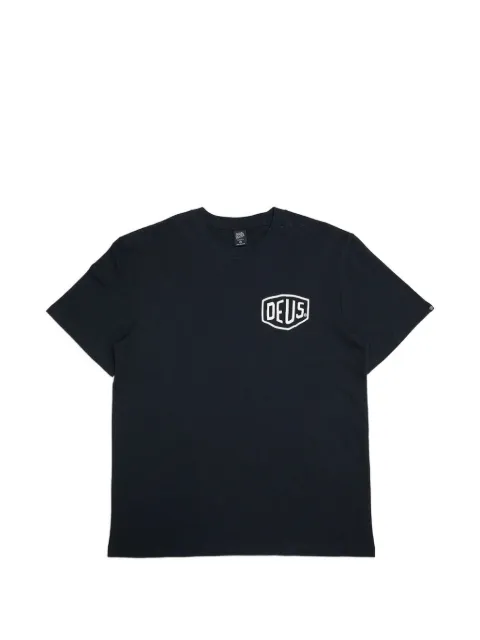 Deus Ex Machina Milano Adress graphic-print logo-patch T-shirt