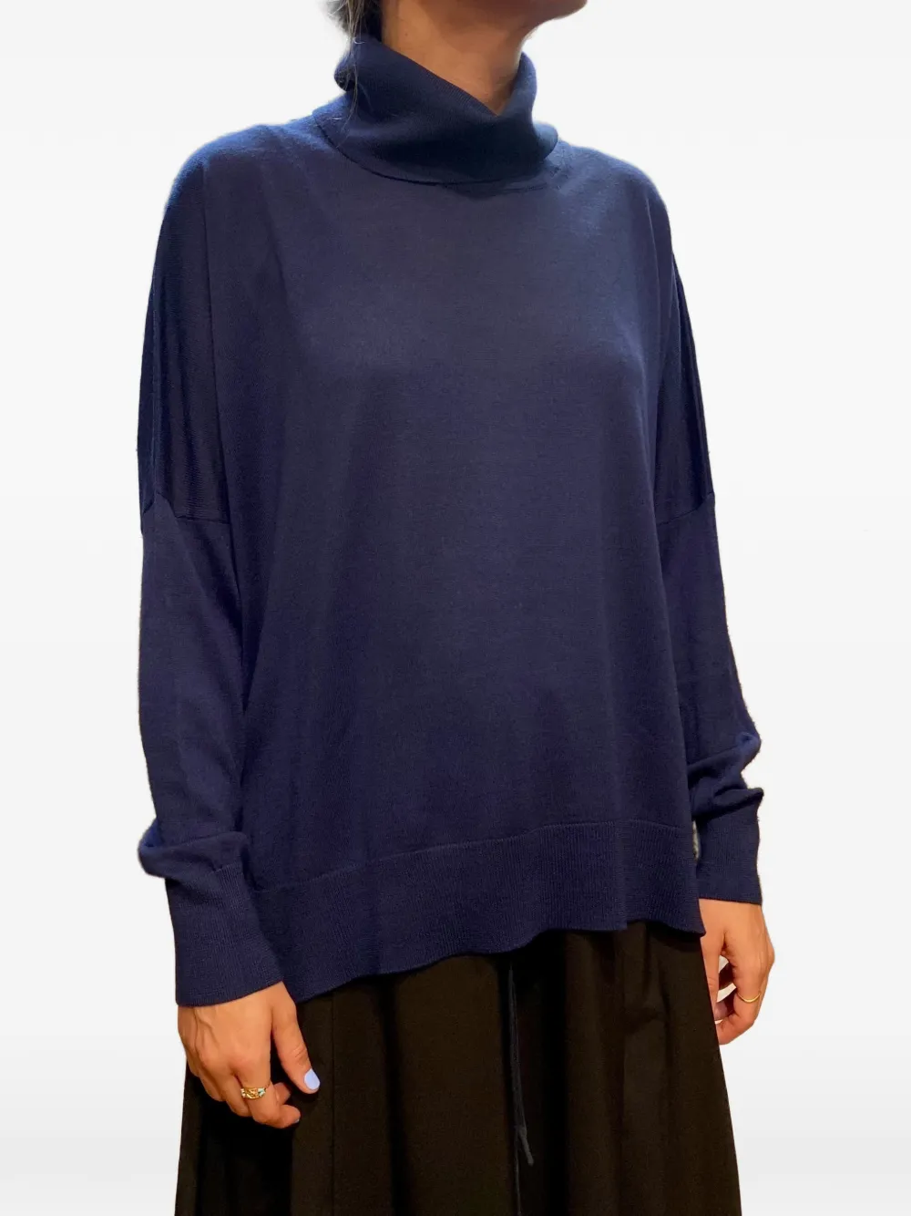 Gran Sasso roll-neck drop-shoulder sweater