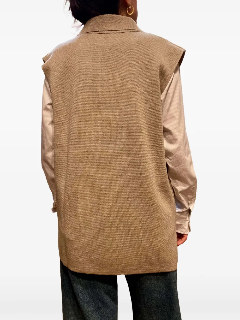 Gran Sasso Gebreid gilet met dubbele rij knopen Beige