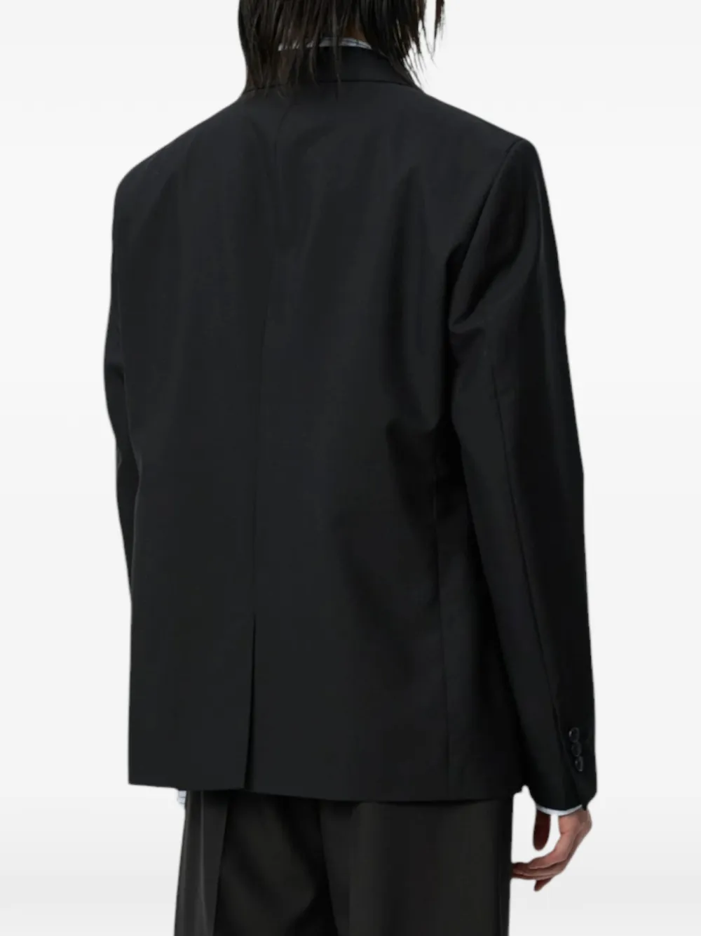 mfpen Blazer met enkele rij knopen Zwart