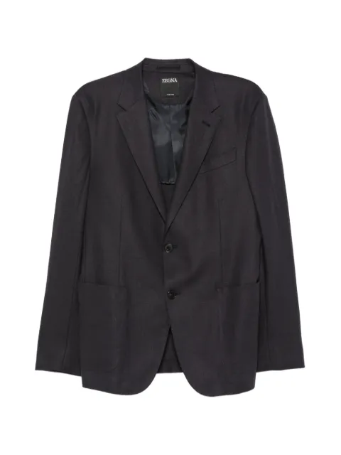Zegna Oasi Lino single-breasted jacket