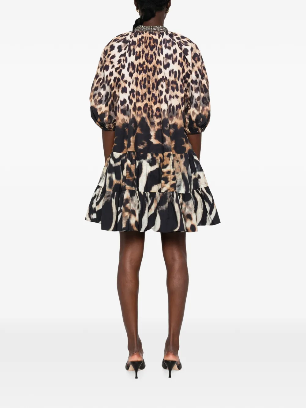 Camilla Jurk met luipaardprint Bruin