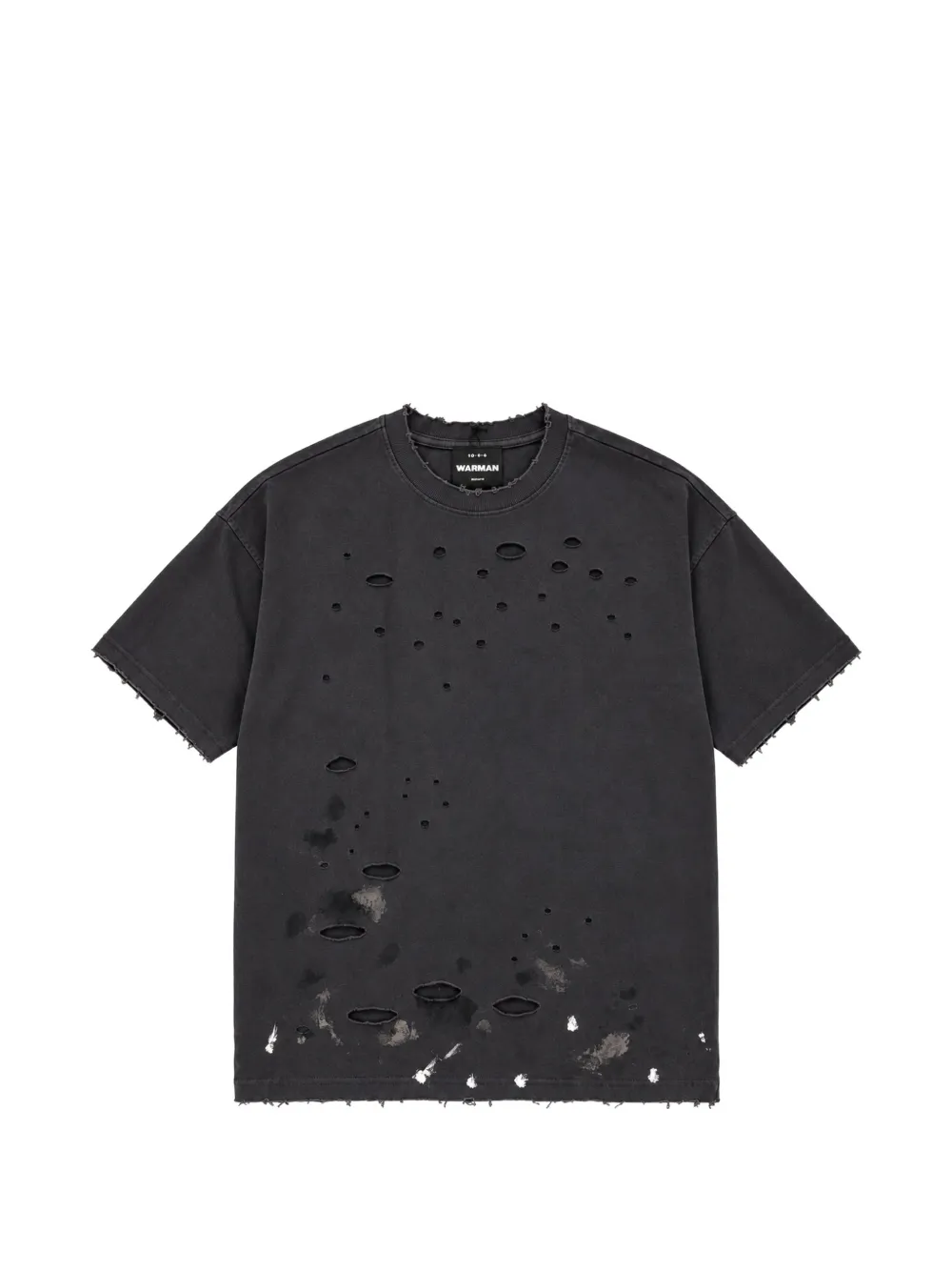 Warman Distressed Paint-splatter T-shirt In Black