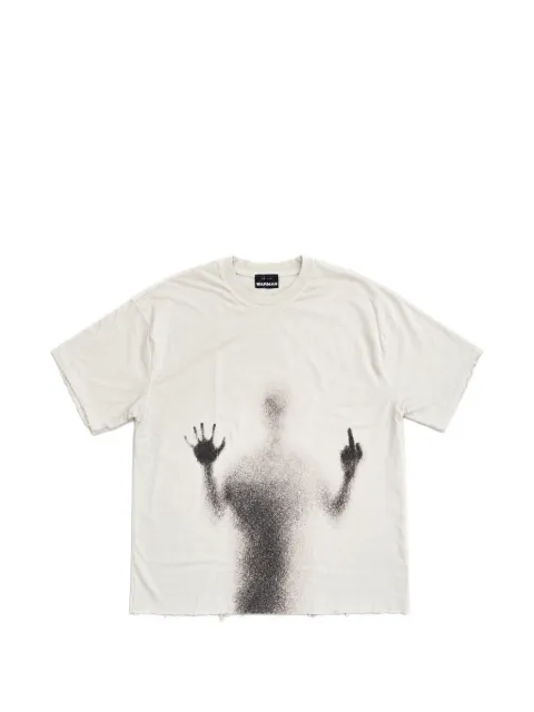 WARMAN graphic-print distressed T-shirt