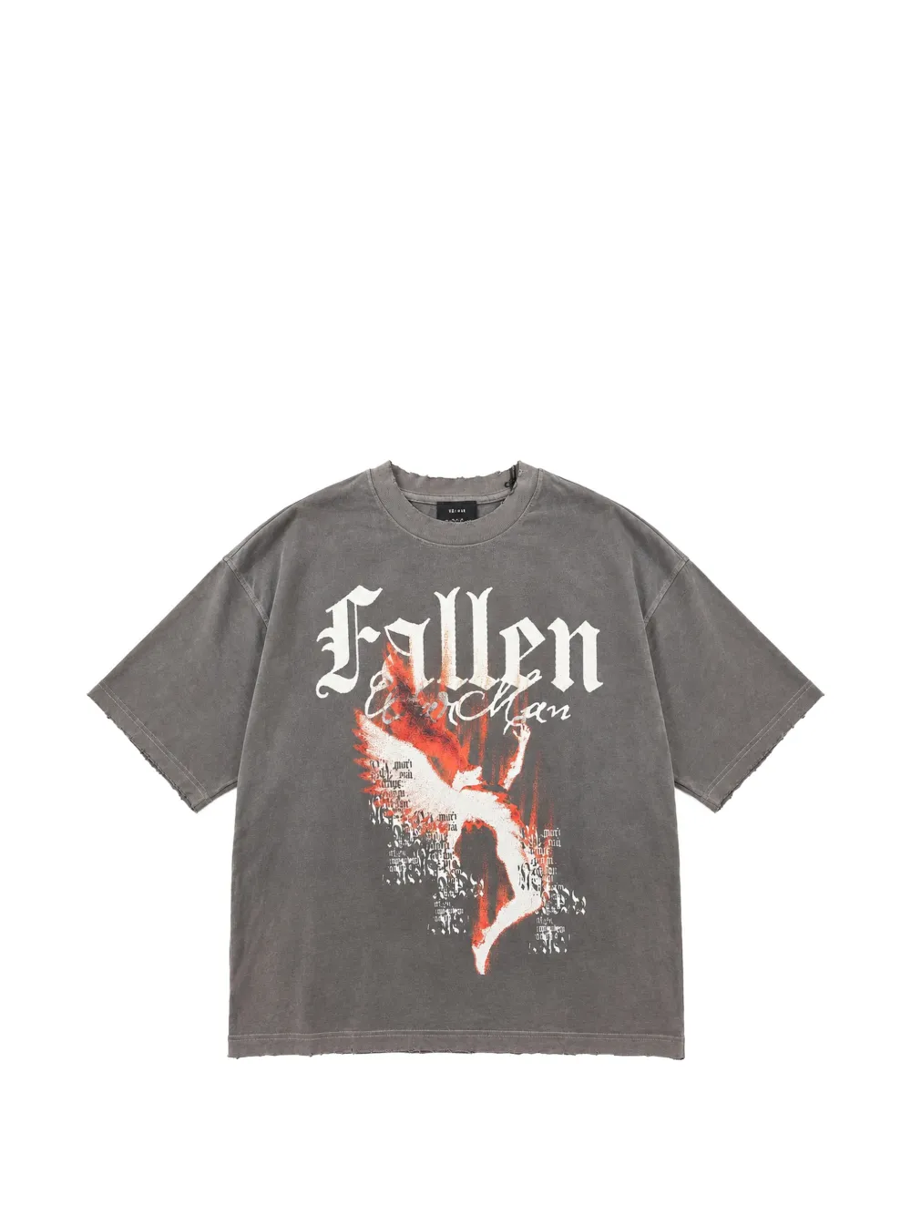 Warman Graphic-print Distressed T-shirt In Grey