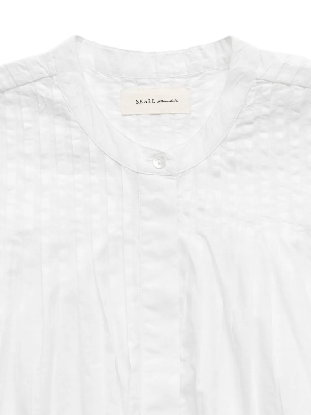 Skall Studio pintuck-detail Dot shirt Wit