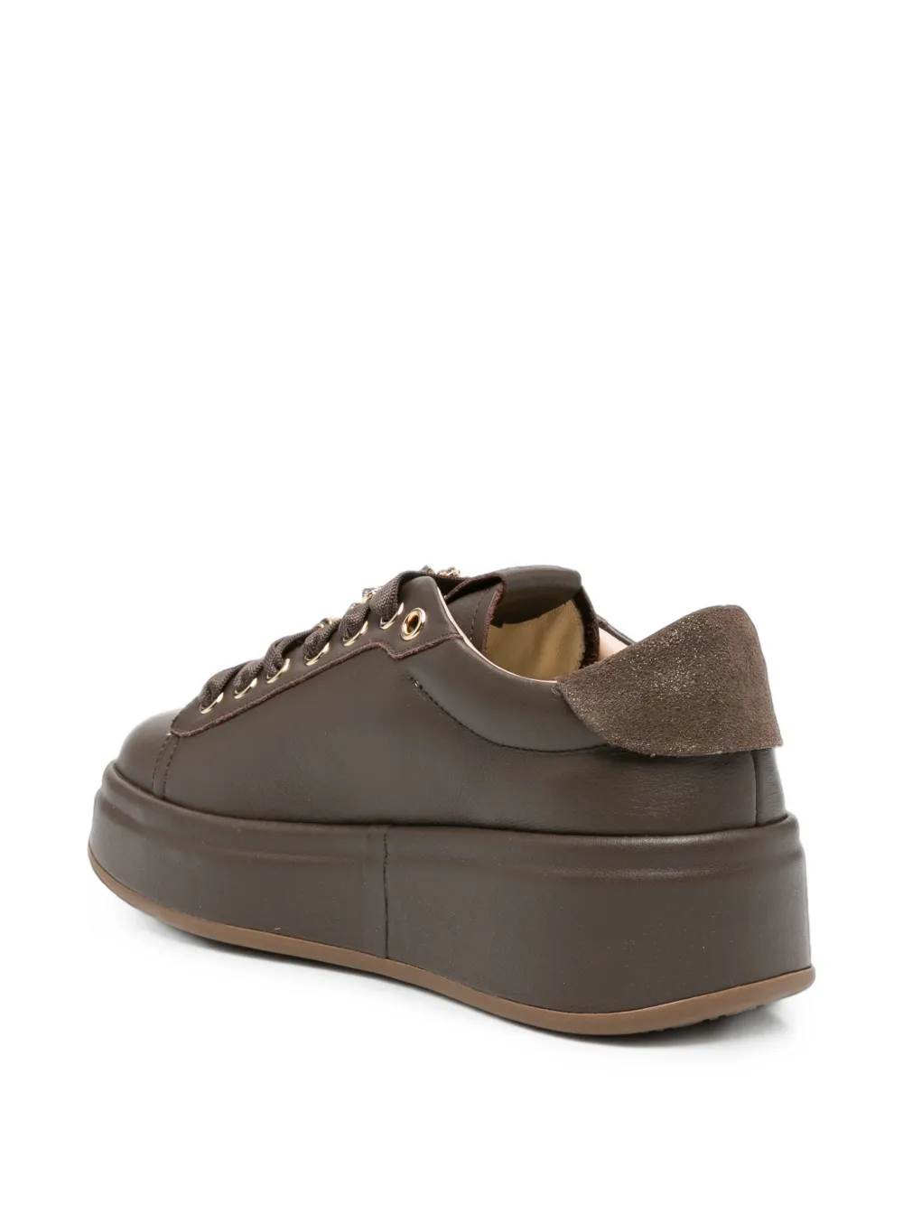 GIO+ 120 Olivia embellished leather sneakers Bruin