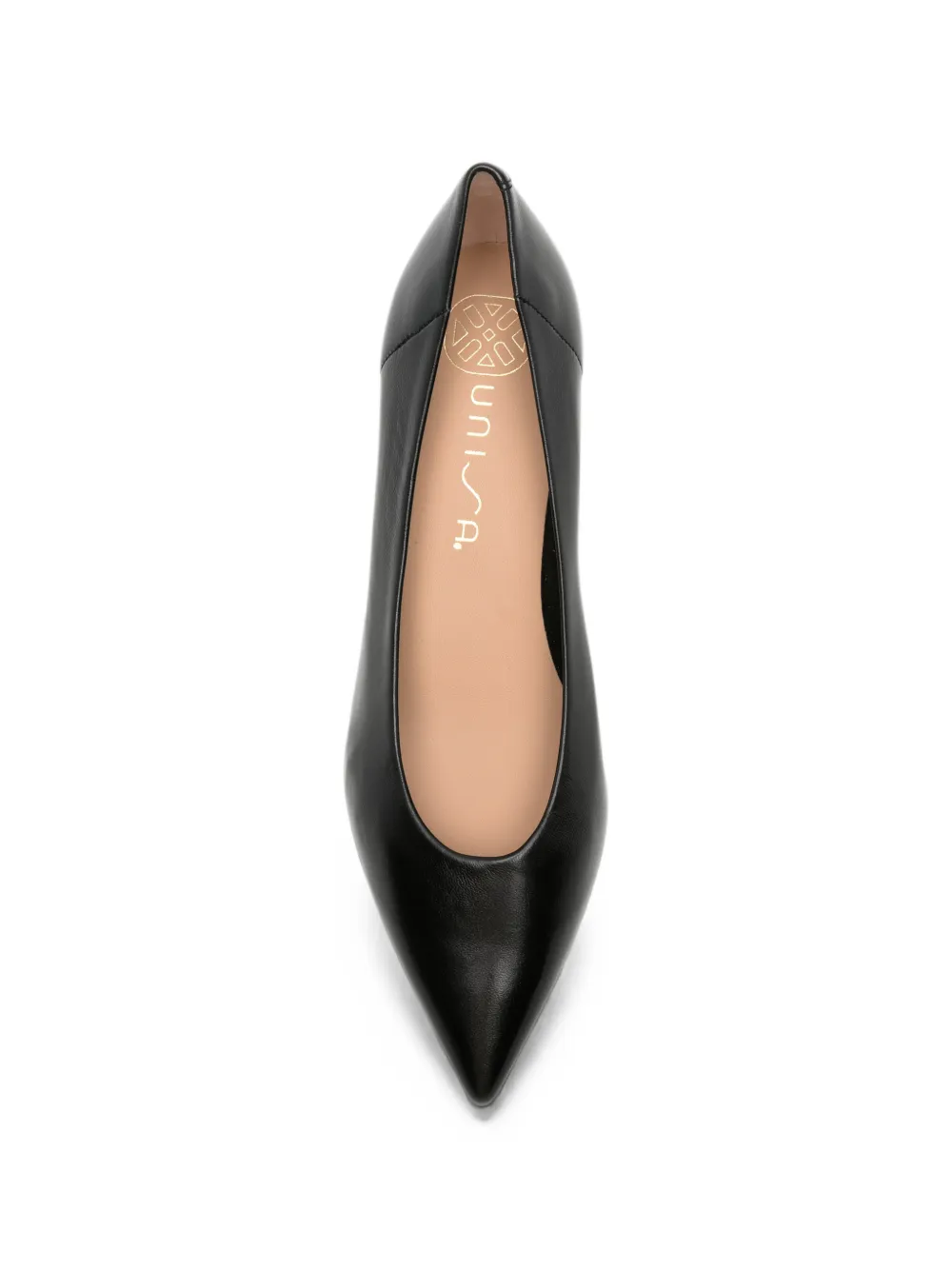 Unisa pointed-toe leather pumps Zwart