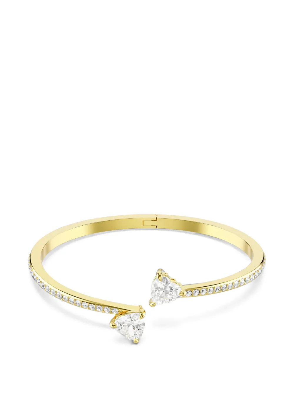 Swarovski Mesmera crystal-embellished heart bangle - Oro