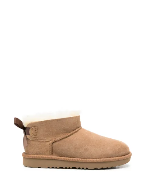 UGG Kids Ultra Mini Bailey bow-detail suede boots