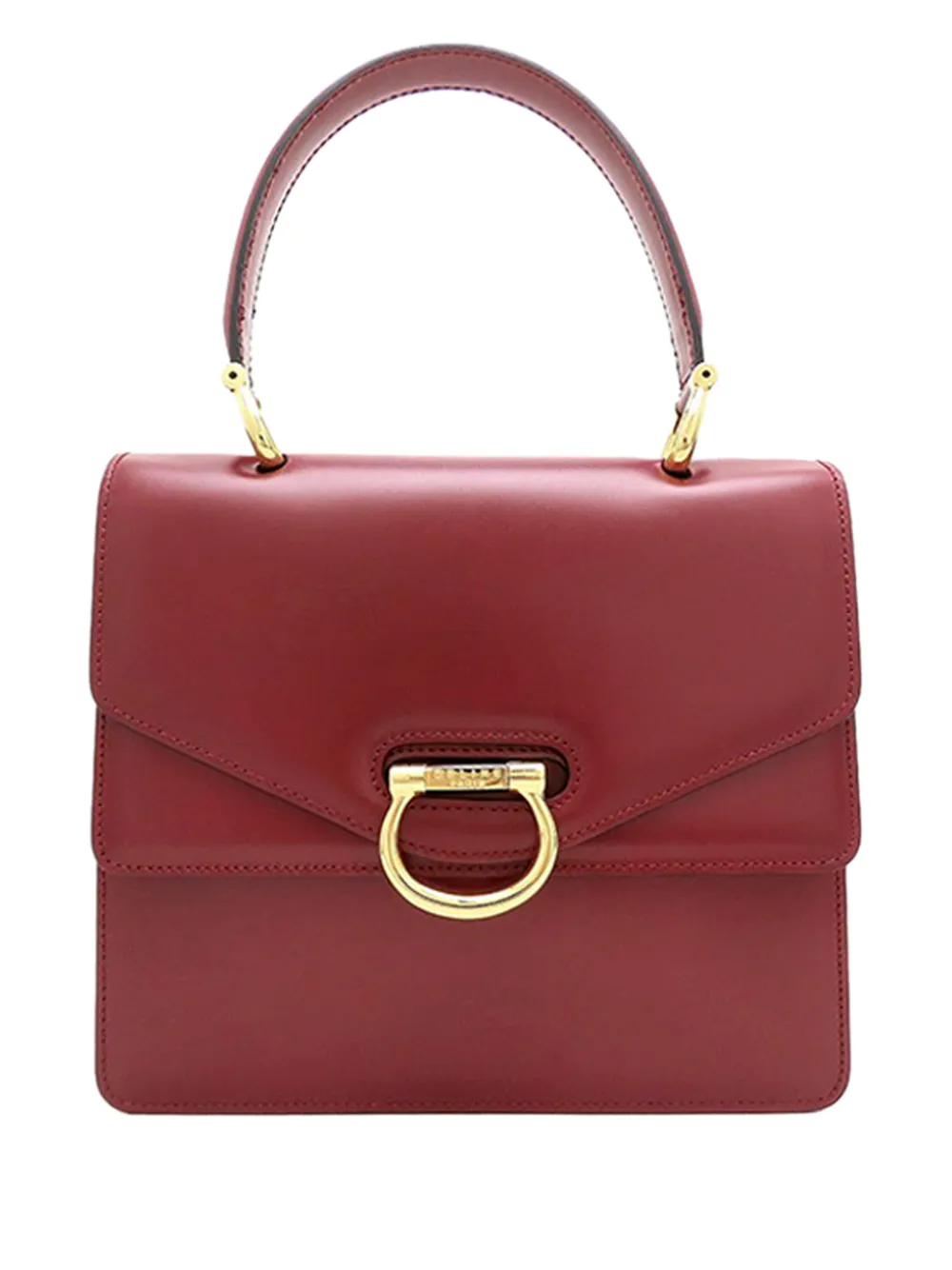 Celine Pre-Owned 1997 Leather Double Flap Top Handle Bag handbag - Rosso