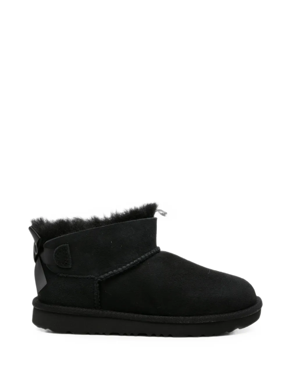 UGG Kids Ultra Mini Bailey bow-detail suede boots Zwart