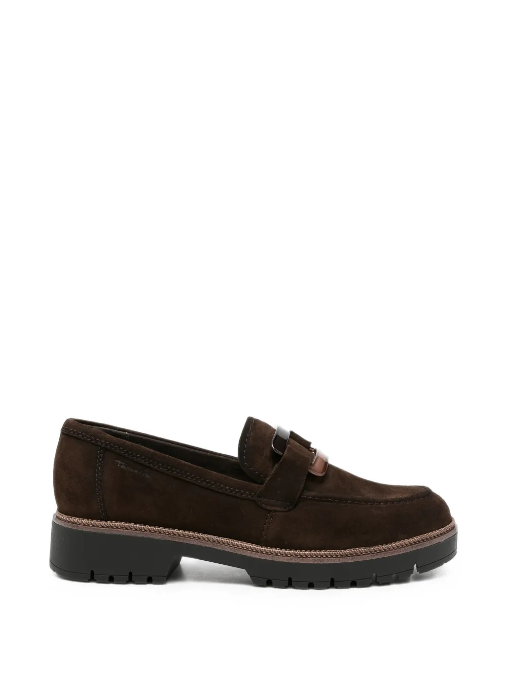 TAMARIS buckle-detail lug-sole loafers - Marrone