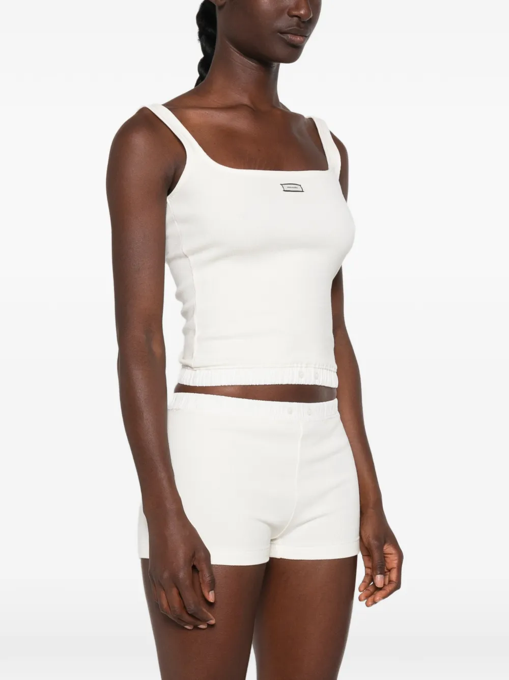 ENTIRE STUDIOS Tanktop met logopatch Beige