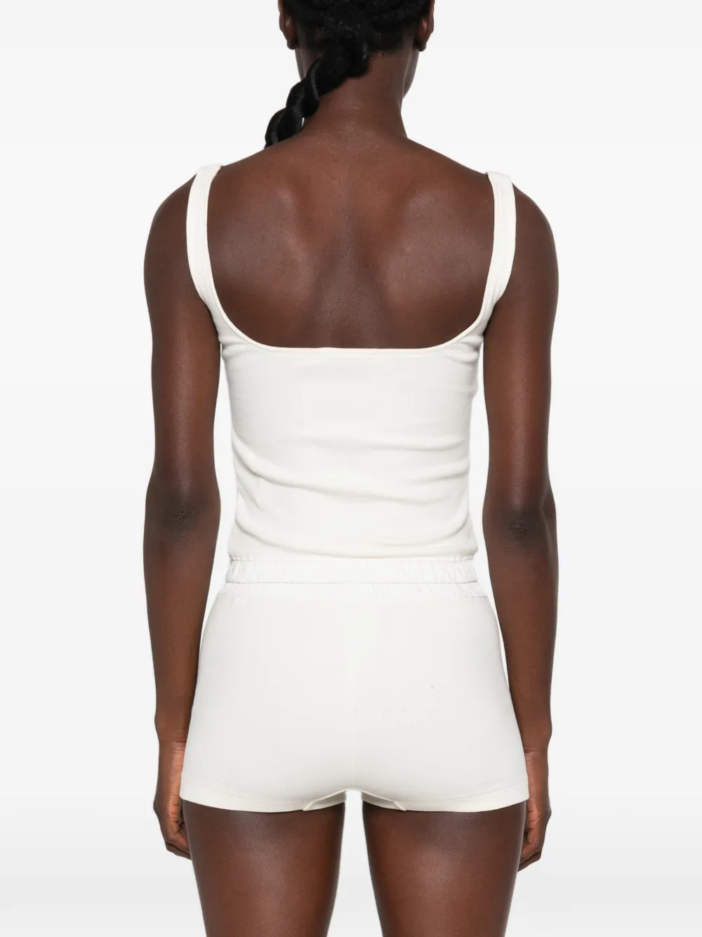 ENTIRE STUDIOS Tanktop met logopatch Beige