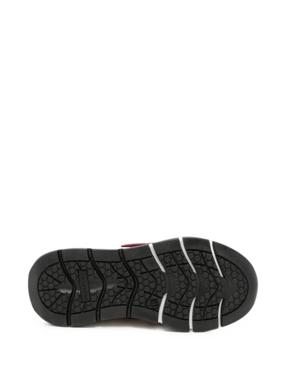 Dolce & Gabbana Kids DG Running embellished touch-strap sneakers Rood