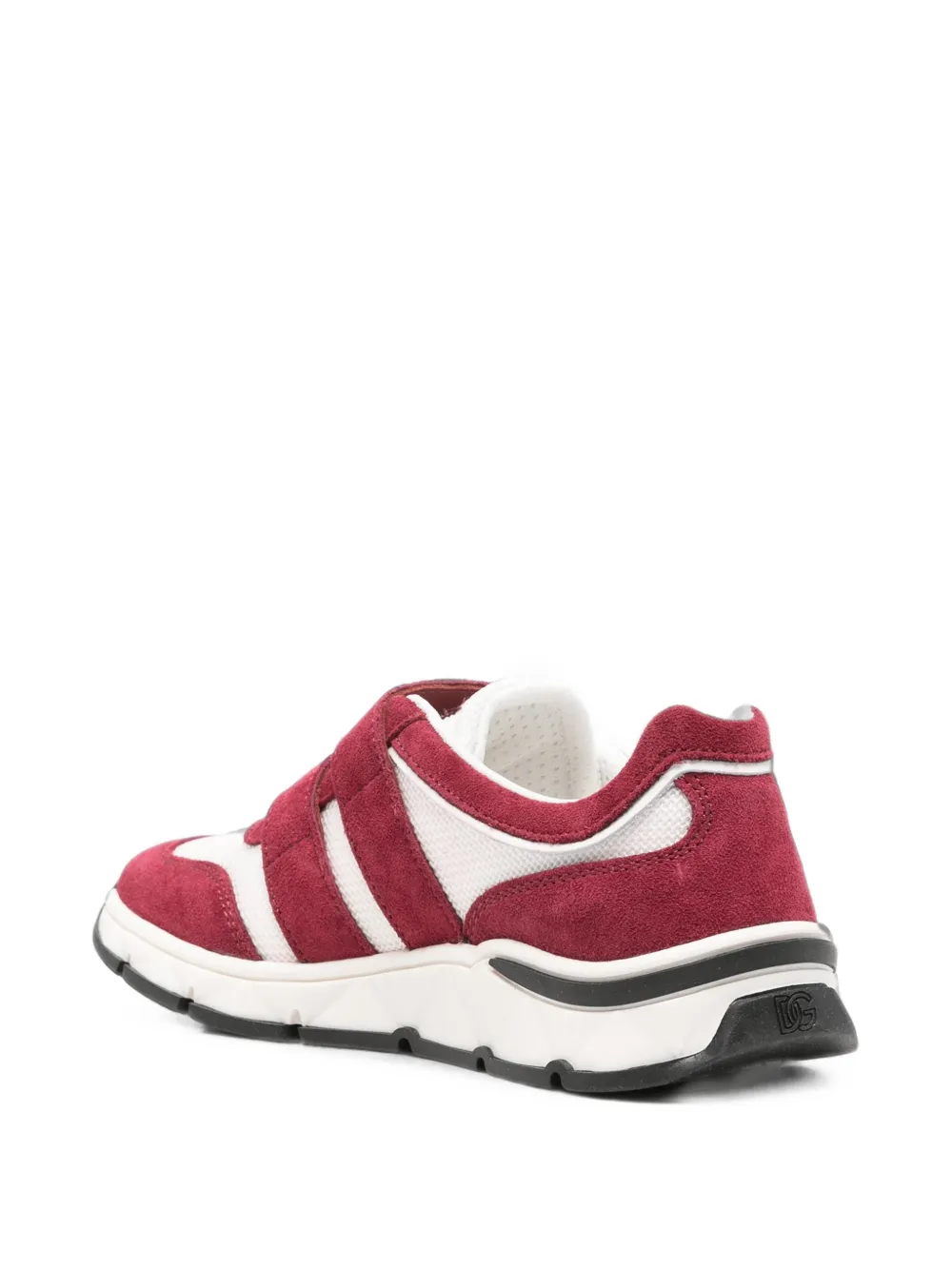 Dolce & Gabbana Kids DG Running embellished touch-strap sneakers Rood
