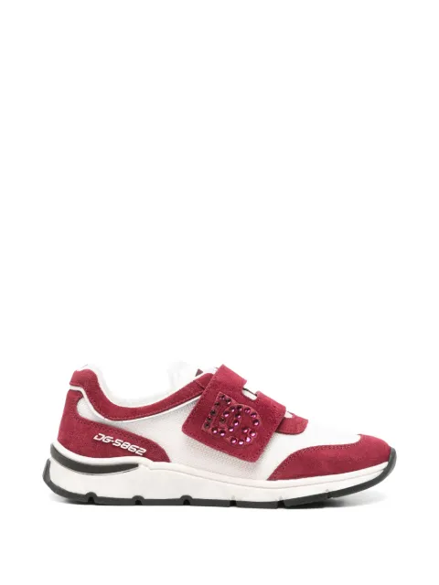 Dolce & Gabbana Kids DG Running embellished touch-strap sneakers