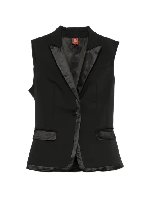 DONDUP 2000s satin-trim gilet