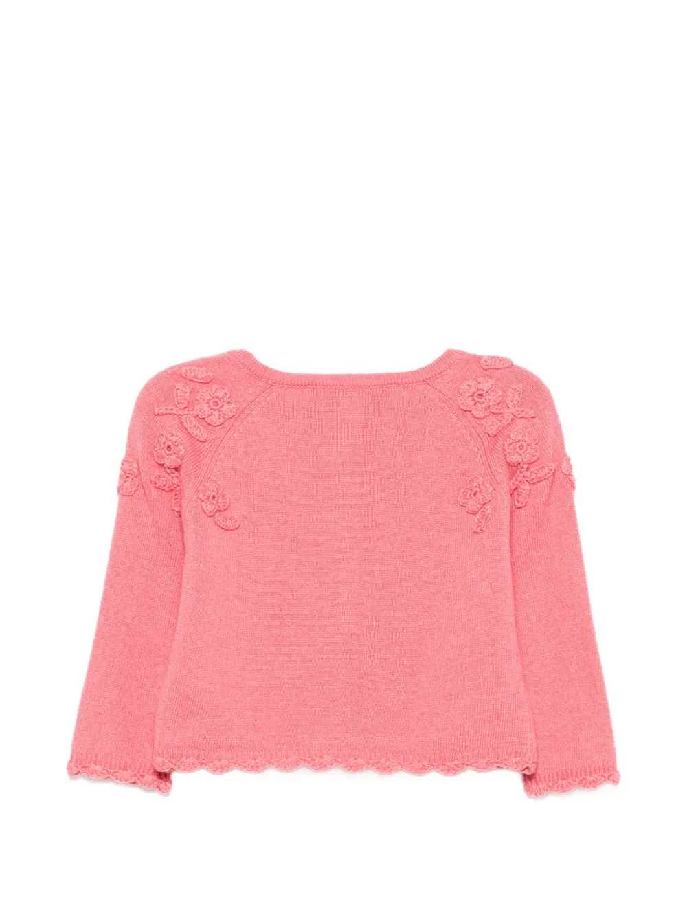 Tartine Et Chocolat Gewelfd vest met bloemapplicatie Roze