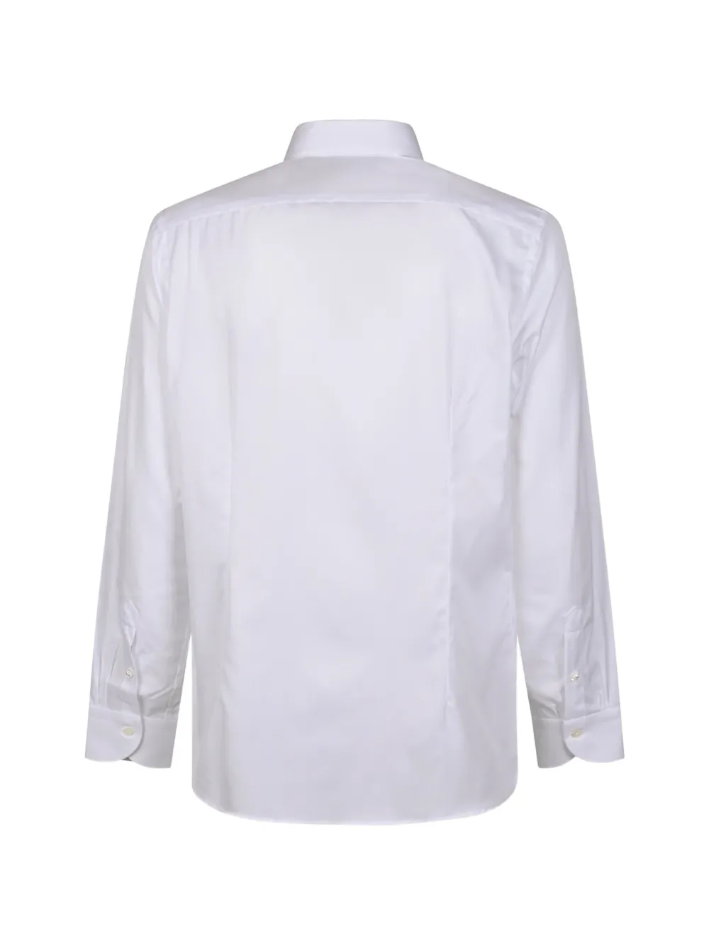 Canali Twill overhemd met gespreide kraag Wit