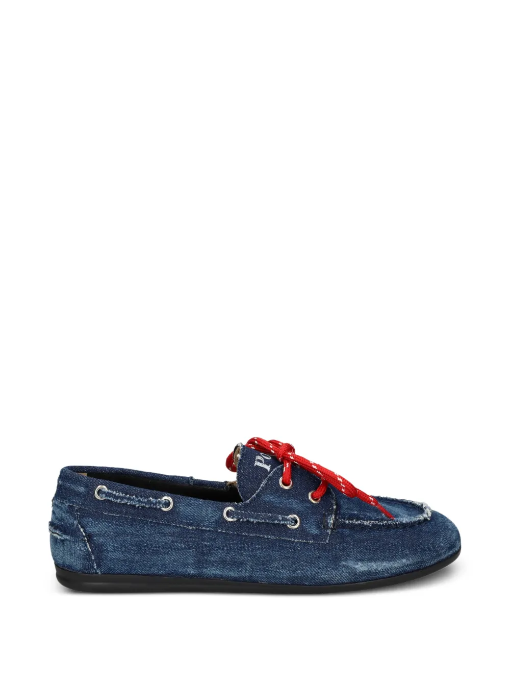 Posa faded-effect frayed-edge loafers - Blu