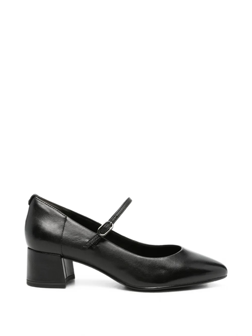 TAMARIS buckle-fastening leather heeled pumps