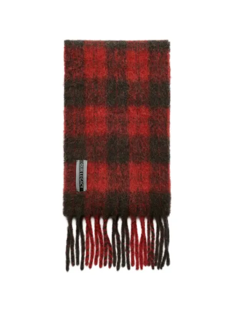 OUR LEGACY Estate plaid fuzzy scarf