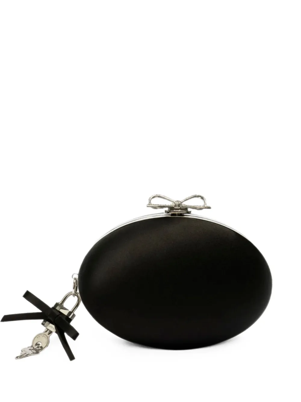 Self-Portrait bow-clasp clutch bag - Nero
