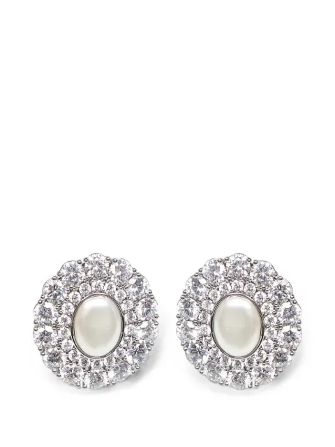 Self-Portrait faux-pearl crystal-embellished earrings