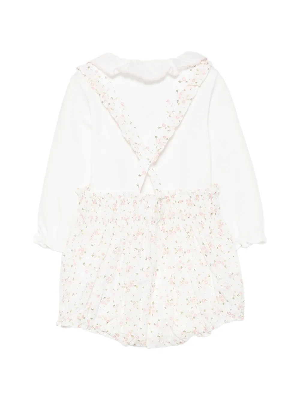 Tartine Et Chocolat Romper met bloemenprint en ruches Wit