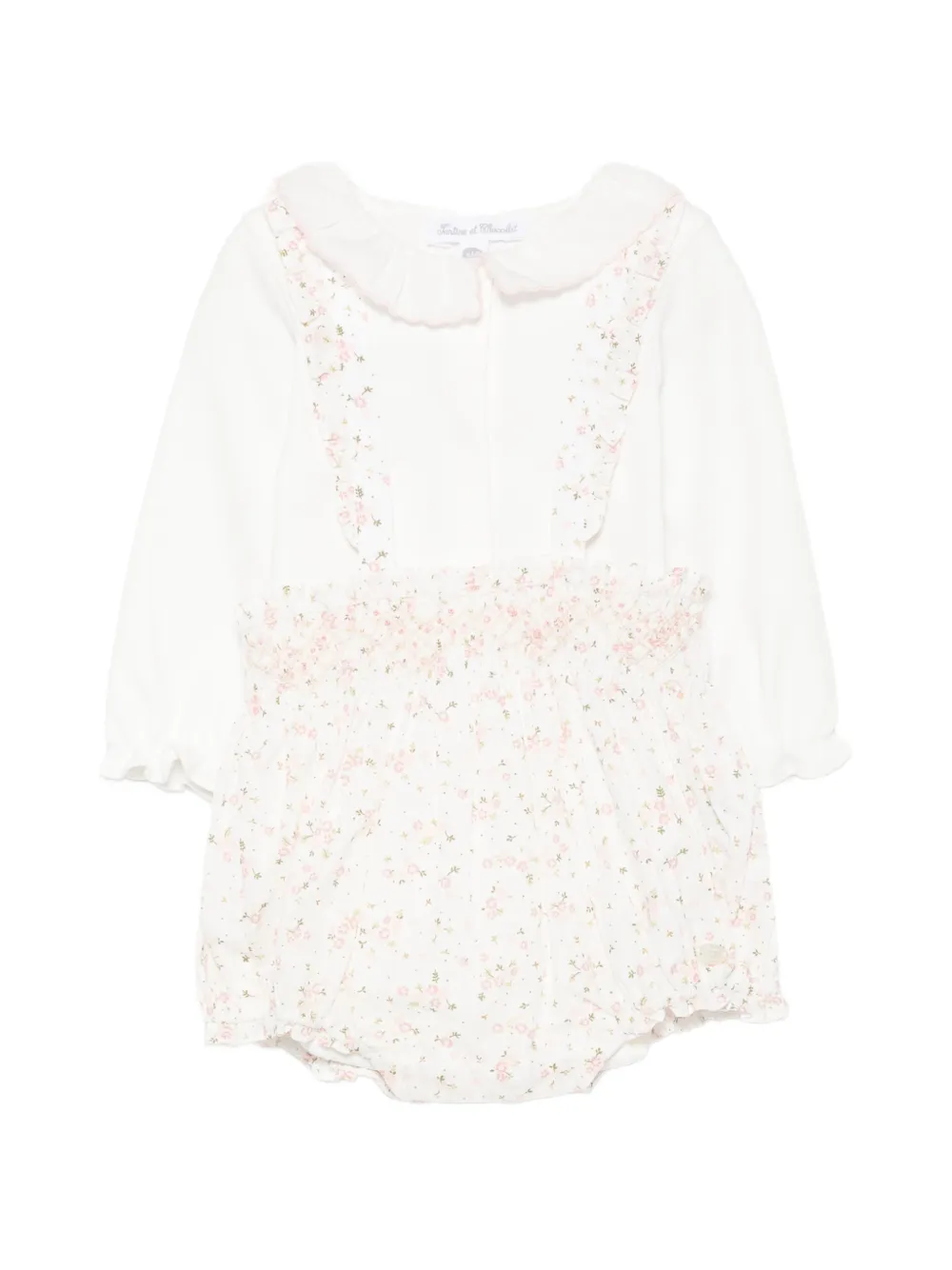 Tartine Et Chocolat floral-print ruffled bodysuit - Bianco