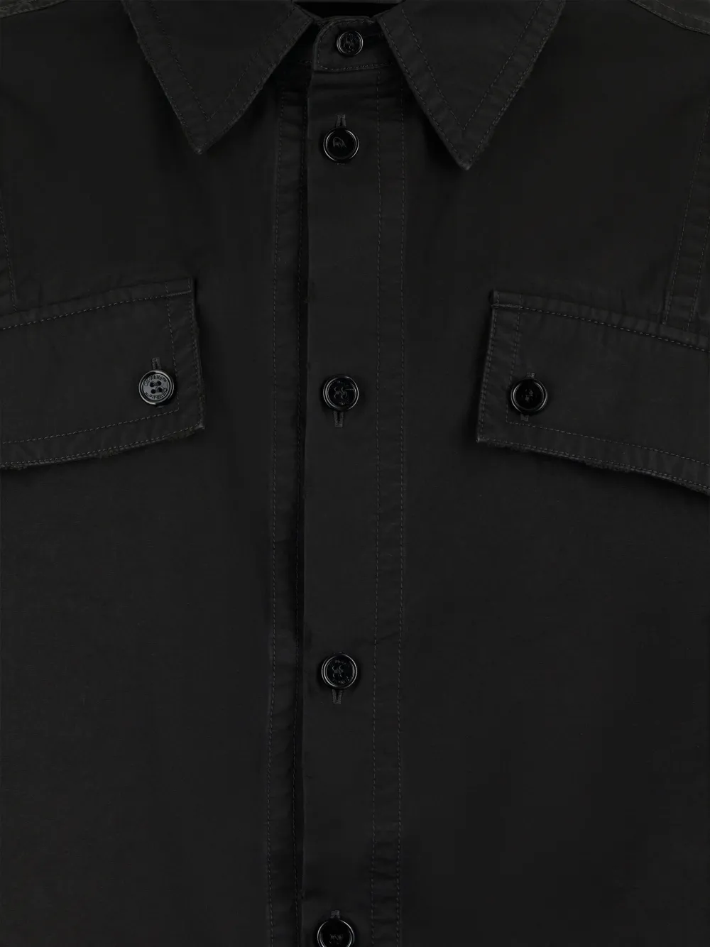 Off-White Shirtjack met logoprint en knopen Zwart