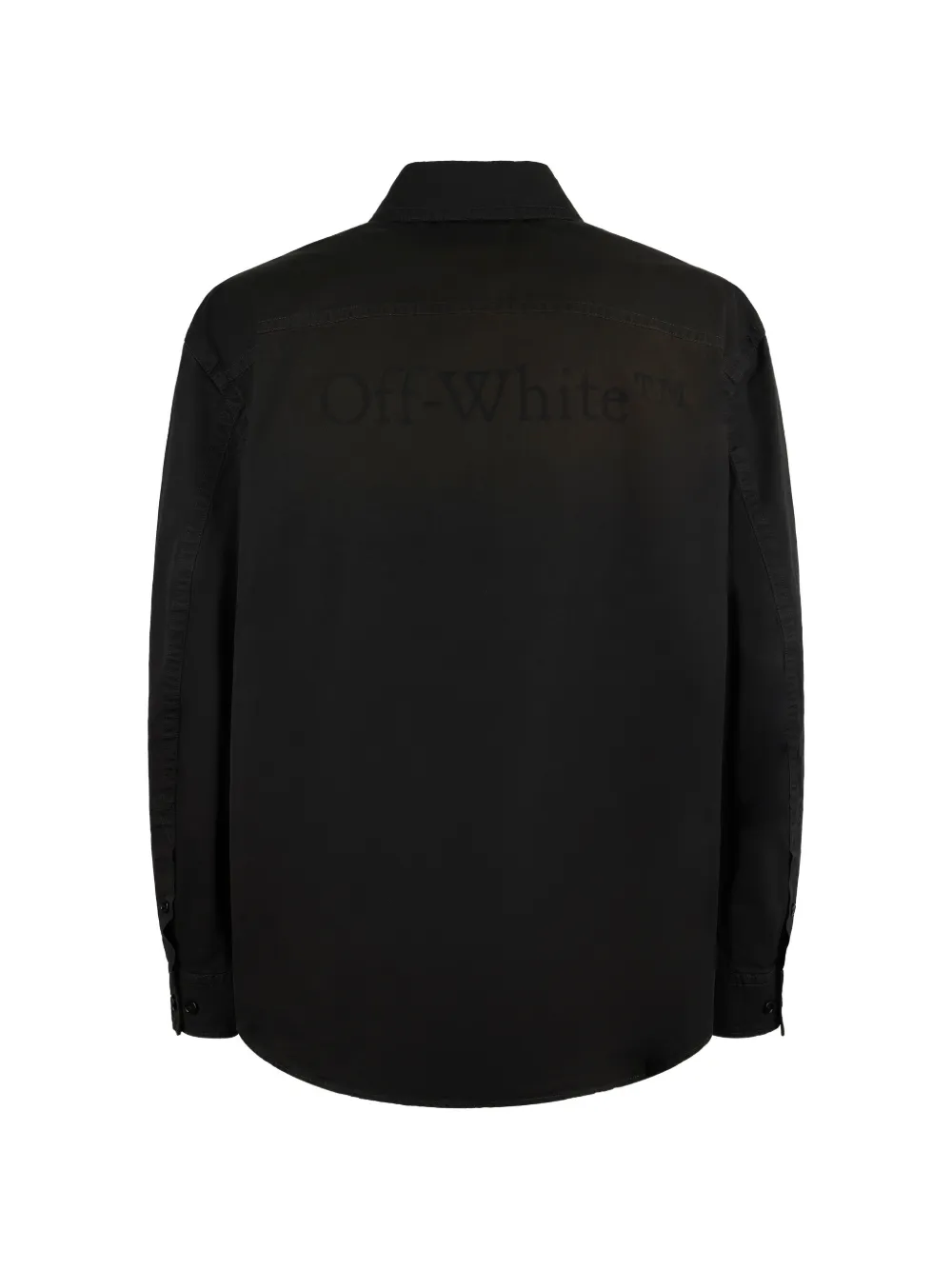 Off-White Shirtjack met logoprint en knopen Zwart