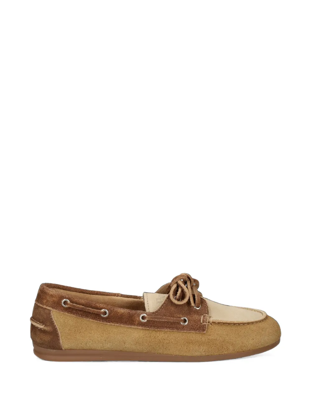 Posa suede panelled loafers - Marrone