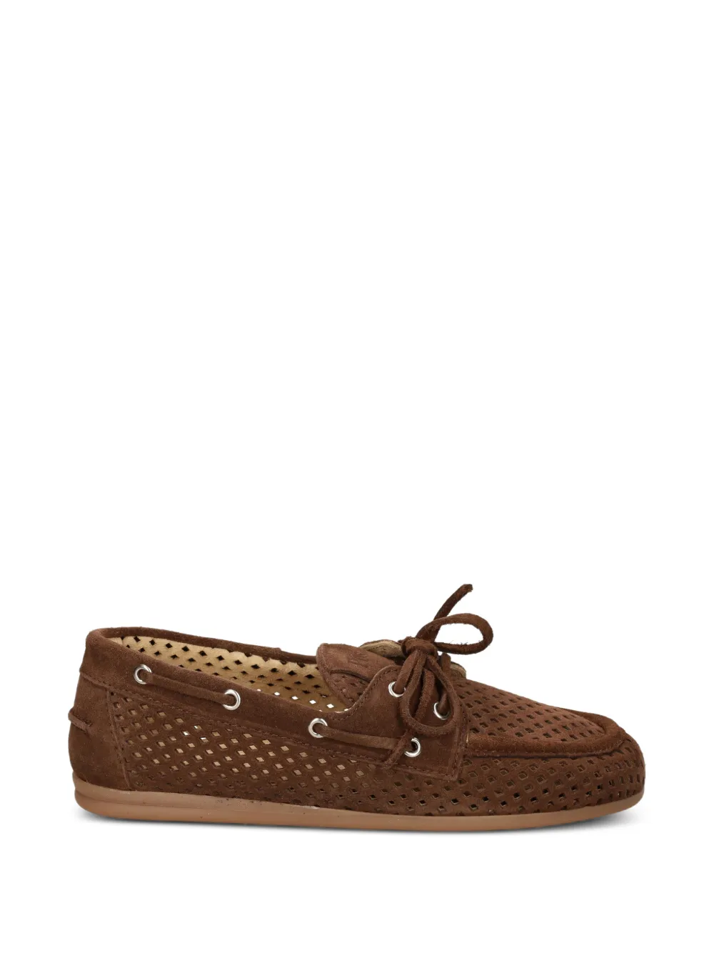 Posa perforated lace-up loafers - Marrone