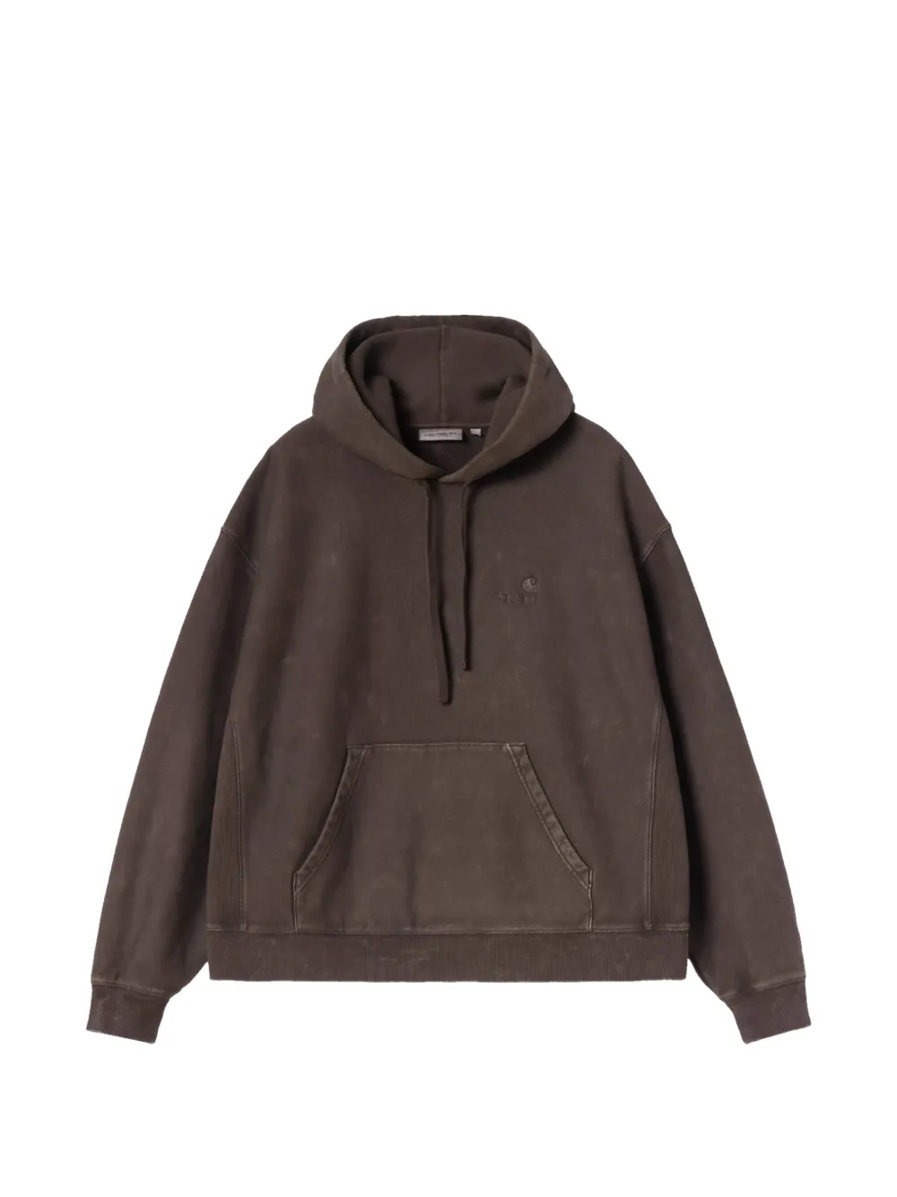 Carhartt Lambert Logo-embroidered Hoodie In Brown