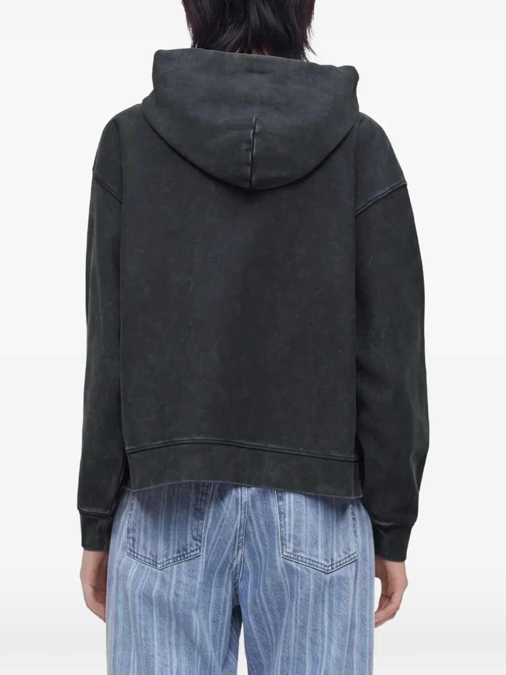 Carhartt WIP Lambert hoodie met geborduurd logo en acid wassing Zwart