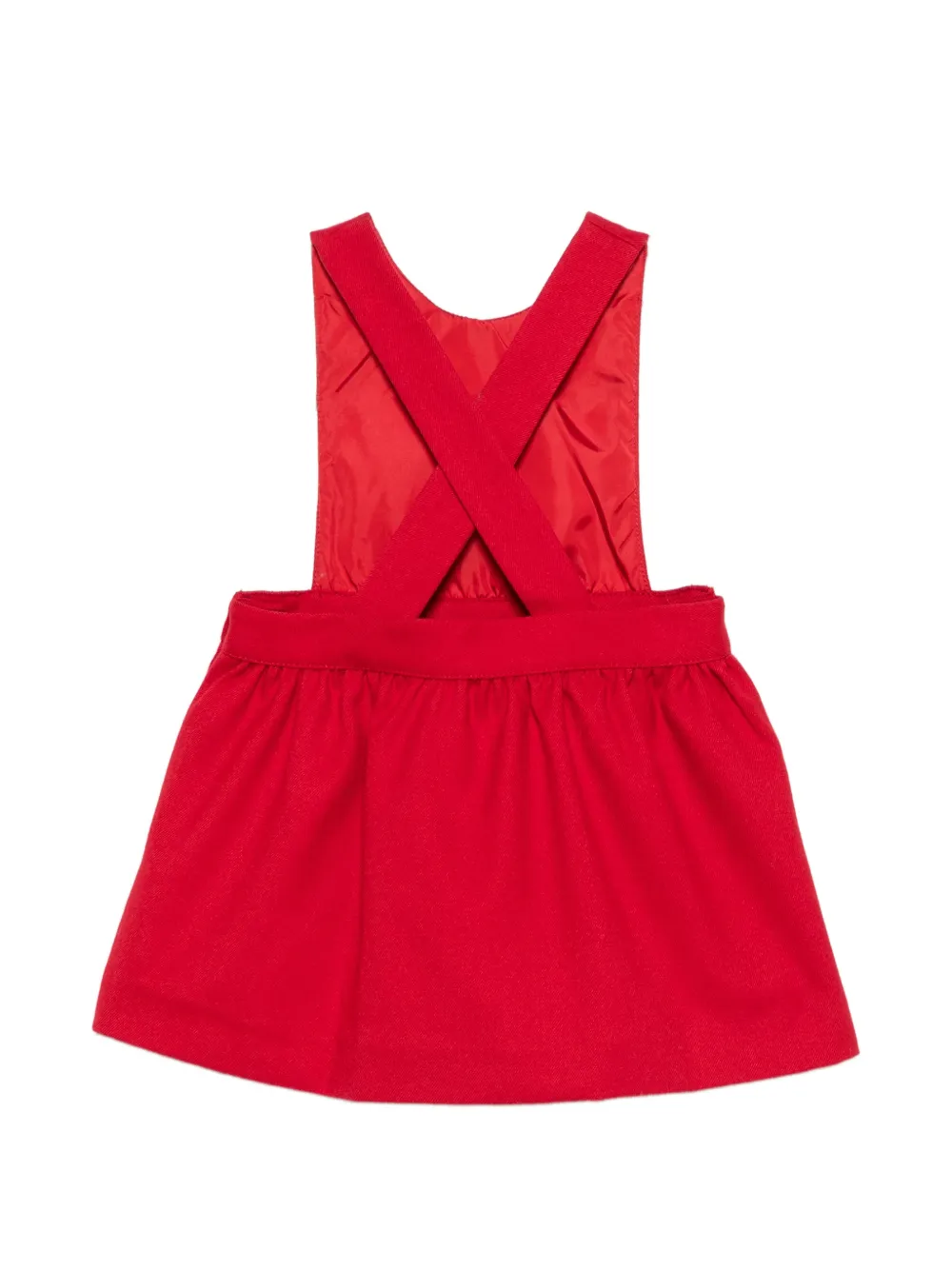 Tartine Et Chocolat Pinafore jurk met geborduurde bloemen Rood