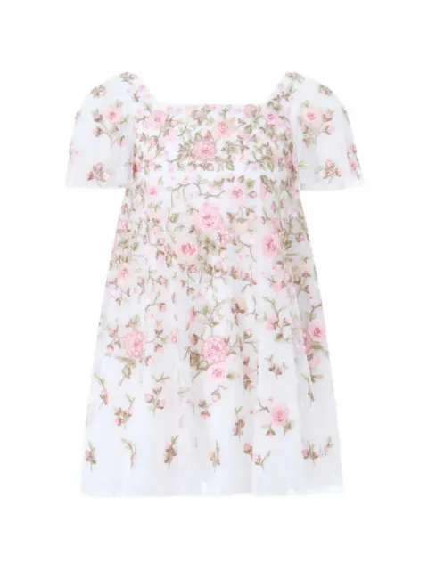 NEEDLE & THREAD KIDS Eden Rose floral-embroidered tulle dress
