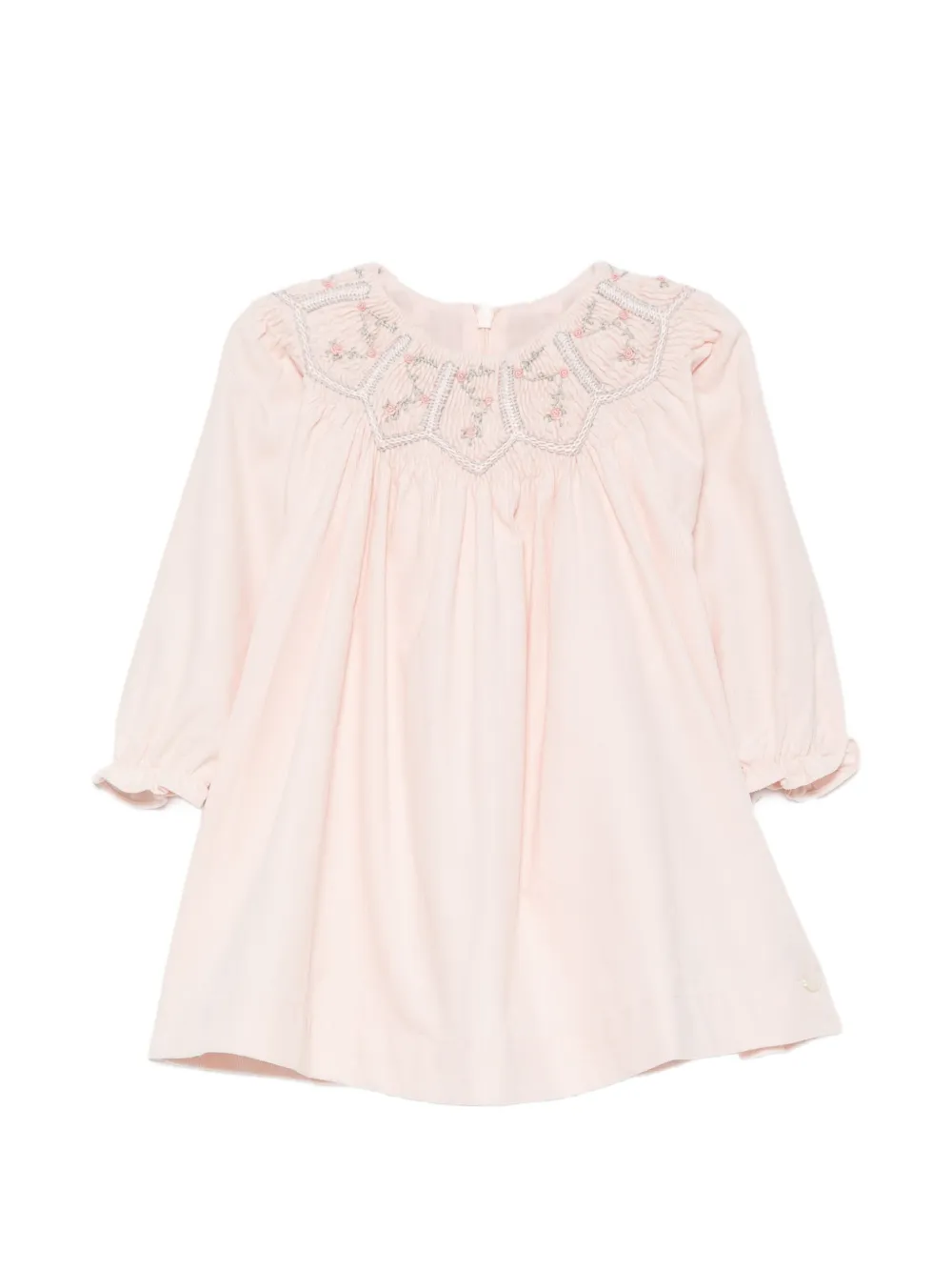 Tartine Et Chocolat smocked floral-embroidered dress - Rosa