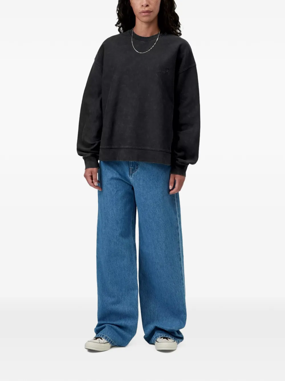 Carhartt WIP Lambert sweater met geborduurd logo Zwart