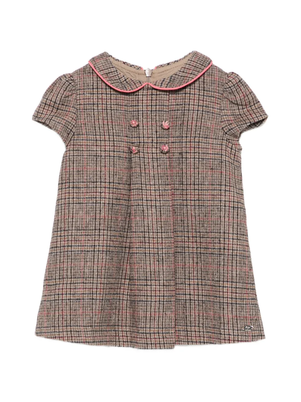 Tartine Et Chocolat check-pattern collared dress - Marrone